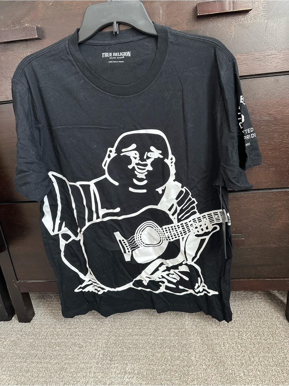 NWT TRUE RELIGION Men's Short Sleeve Buddha Crew Neck Tee Size L. MSRP $59